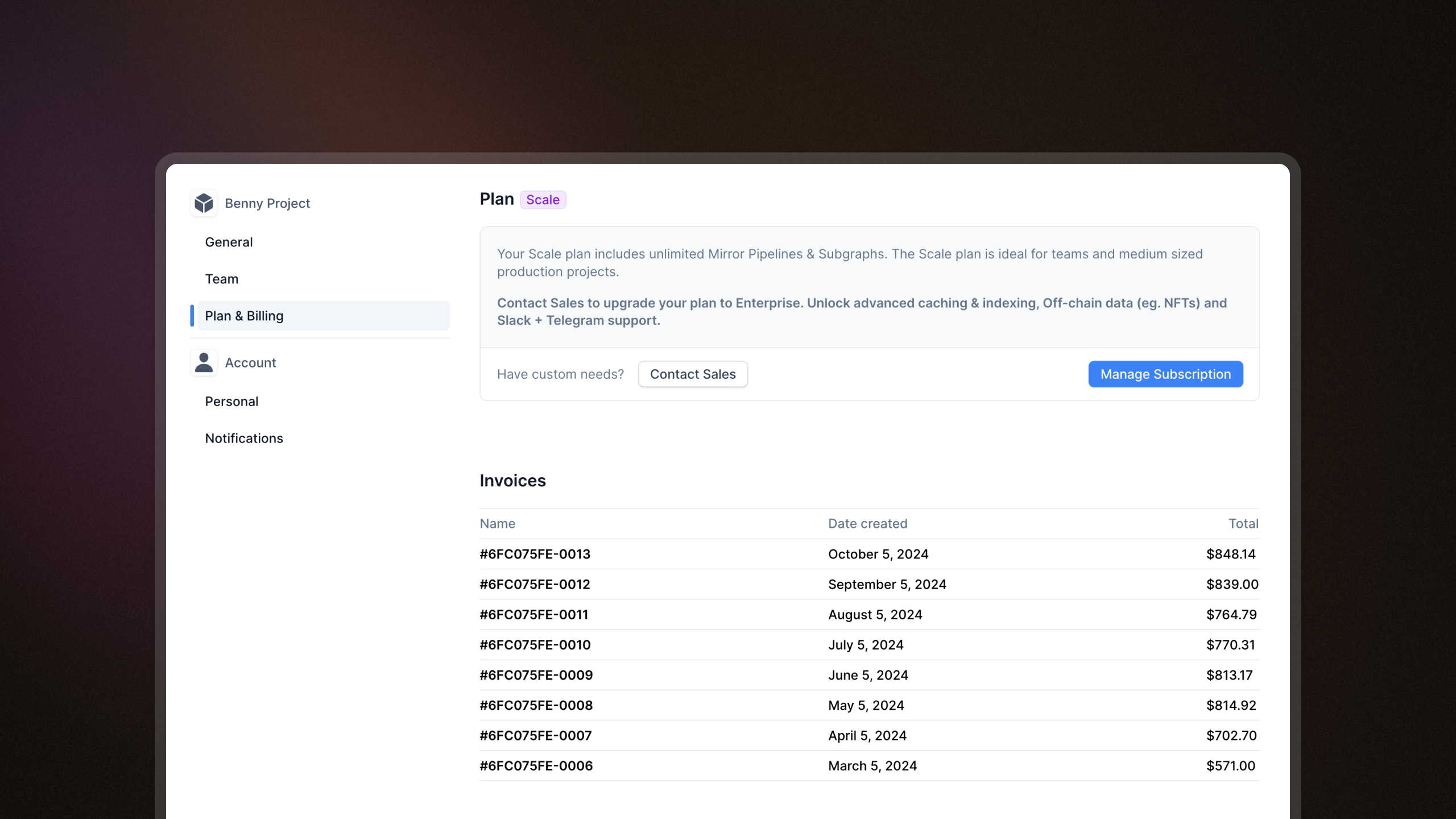 View invoices